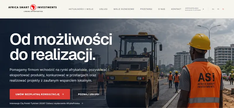 Africa Smart Investments website homepage